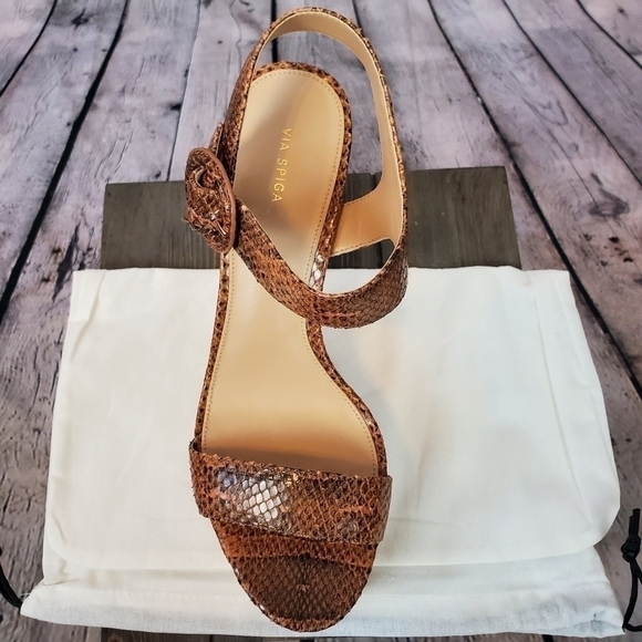VIA Spiga Ira Sandal Caramel sz. 9 NIB - Picture 6 of 11